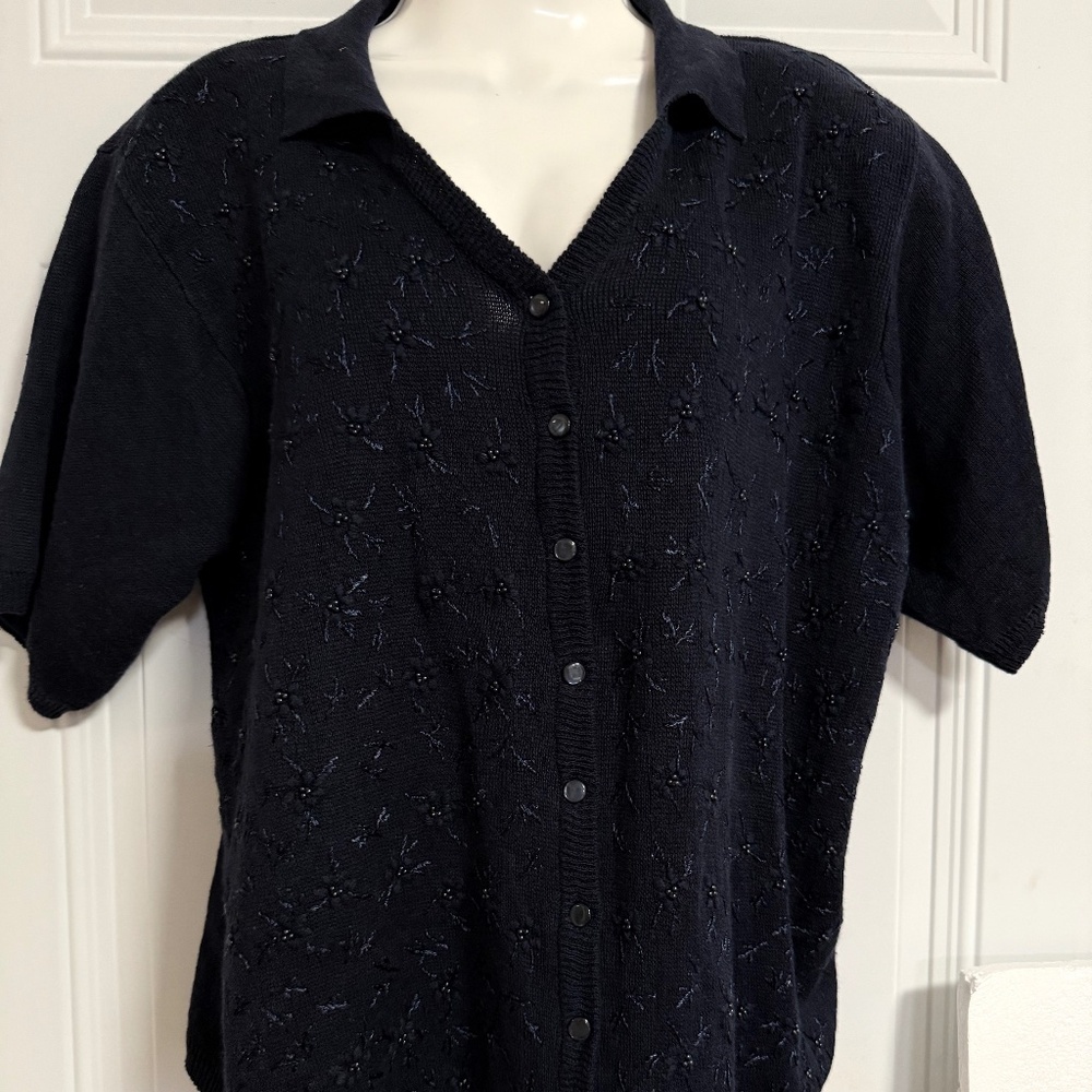 Designs by Lane Bryant SZ 14/16 Embroidered Beaded‎ Shoulder Pads